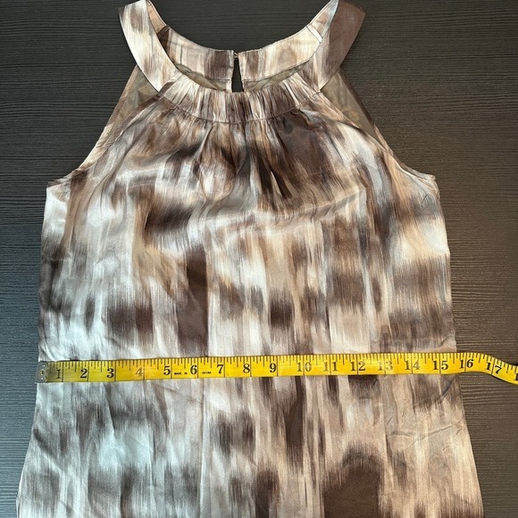 Esprit Collection Gray Tie Dye Silk Halter Neck Sleeveless Midi Dress Size 0 - Picture 11 of 12